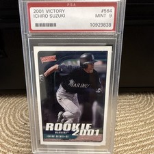 Upper Deck 2001 Victory Rookie 2001 Ichiro Suzuki RC #564 Mariners PSA 9