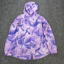 C9 by Champion Brushstroke Hooded Jacket Girl's Size L 10-12 Purple Windbreaker