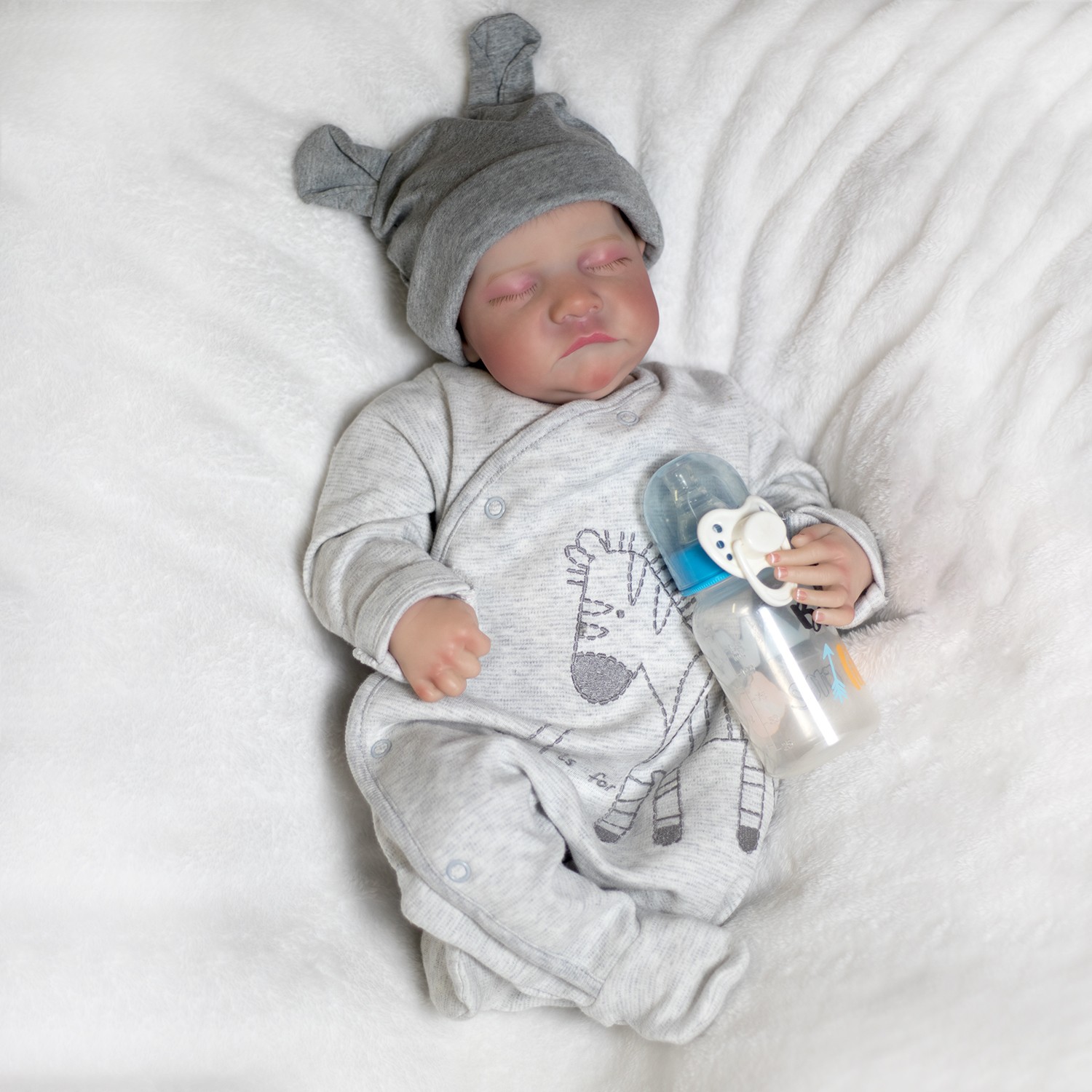 Lifelike Sleeping Baby Boy Doll Vinyl Silicone Newborn Cute Gift Us