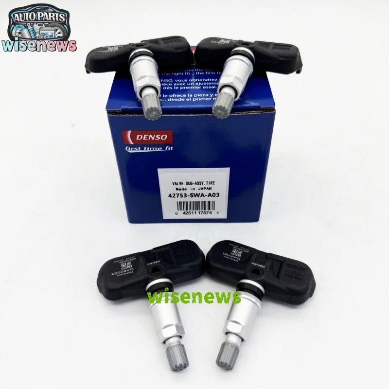 4X DENSO Tire Pressure Sensors 315MHz for Honda CR-V 07-11 42753-SWA-A03 - Image 3 of 4