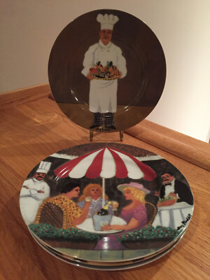 Guy Buffet Marche Aux Fleurs GBC (Collection) Salad Plates S4 ~ NWOB