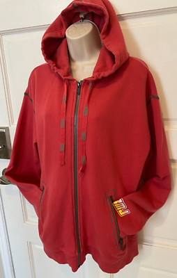 MARC by MARC JACOBS Unisex Red Raspberry Color Long Sleeve Hoodie