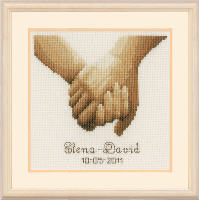 1x Gezählt Kreuzfaden Stich Kit Hochzeit Rekord Halten Hand Nähen Handwerk 2167