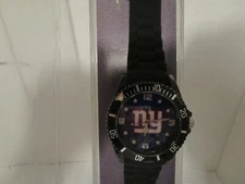 Men's NFL New York Giants Black Band Sports Watch by Sparo NEW in Case