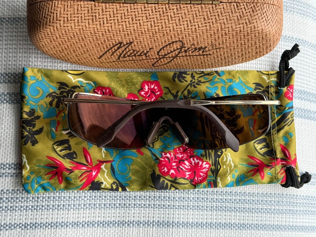 Maui Jim Sandbar MJ 511 16 Gold Semi Rimless Wrap + HCL Bronze