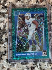 2021 NFL Donruss Optic Rashawn Slater Rookie Card Green Velocity Parallel Los An. rookie card picture