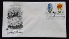 Scott 3900 3901 FDC Hyacinth Daffodil Spring Flowers Series PCS Cachet