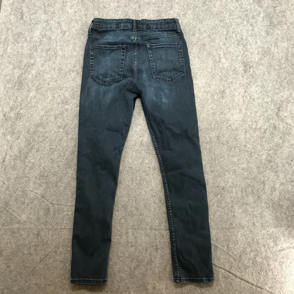 Pantalones de mezclilla &Denim de H&M para niñas talla 16 bolsillo desgastado lavado oscuro ajustados elásticos Foto 2 de 4