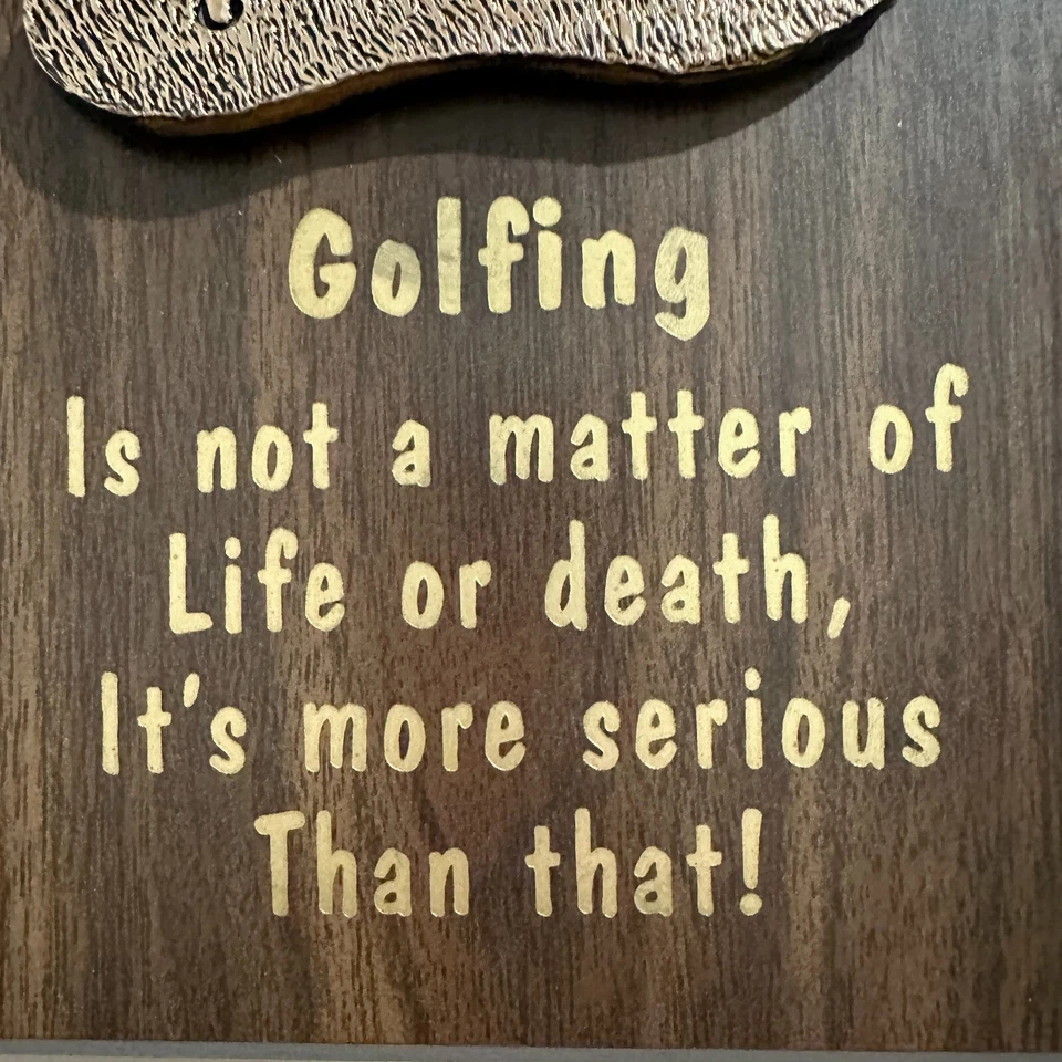 Placa de madera vintage para golf hecha en Canadá regalo del día del padre golf decoración del hogar Foto 3 de 4