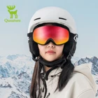 Qunature Children Ski Goggles Anti-Fog Double Lens Adjustable Ski Goggles