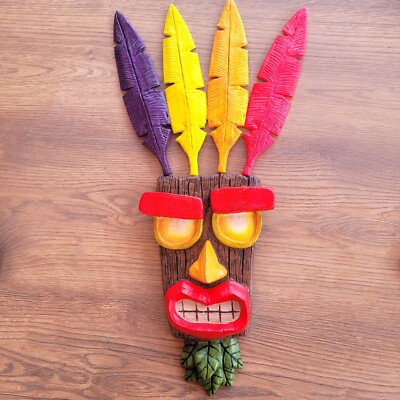 Aku Aku Crash Bandicoot Mask - Realistic  Decorative Wall Hanging - Carving Mask