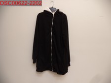 Forgotten Grace Women's Black Teddy Cozy Sherpa Zip Front Hooded Jacket, Size M