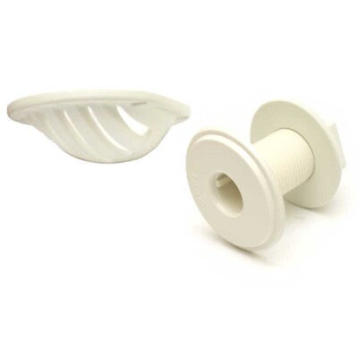 Forespar Boat Thru Hull Drain 906059 | w/ Scoop Strainer 3/4 Inch