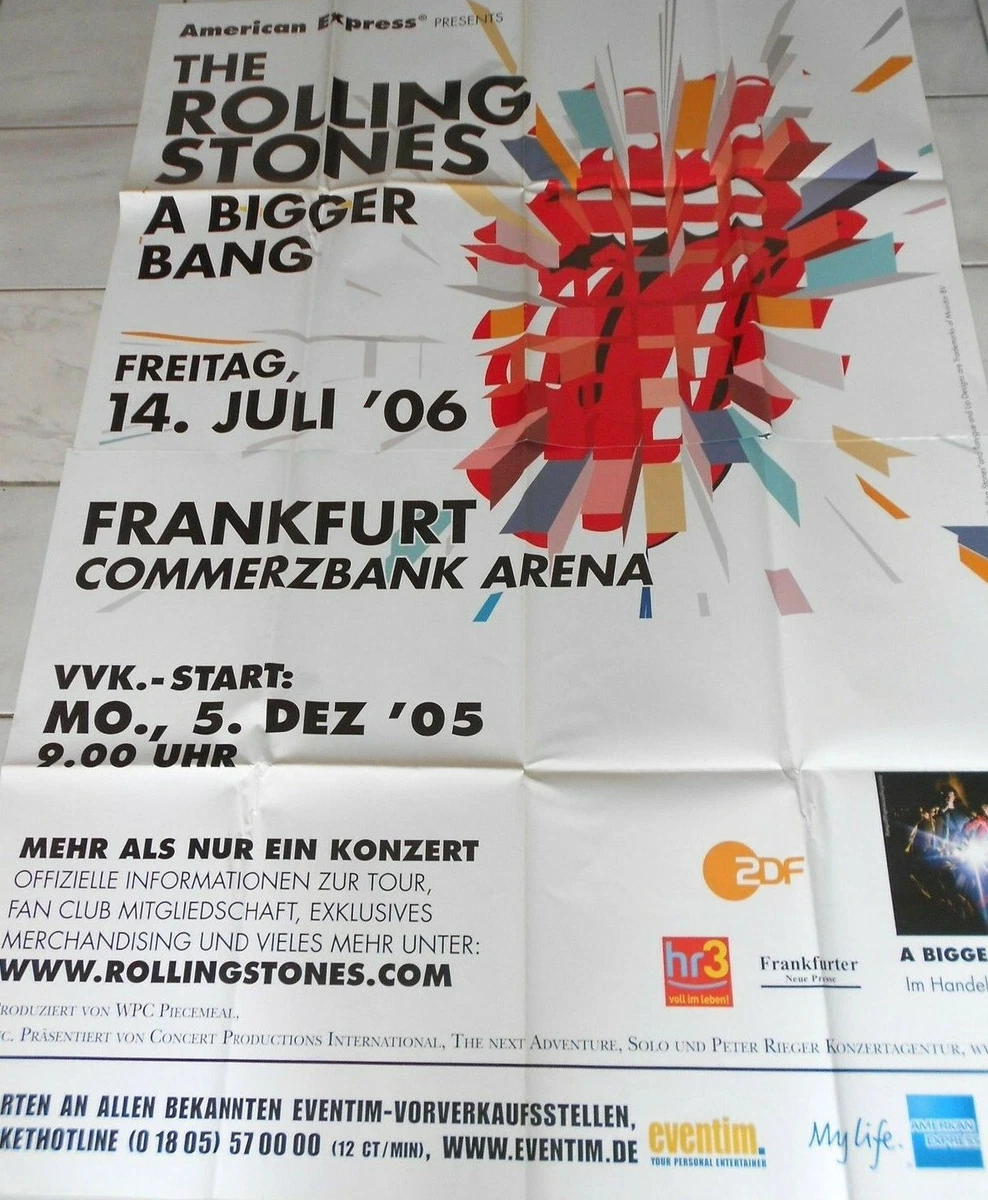 ROLLING STONES 2006 FRANKFURT - orig. Concert Poster - Plakat - 168x118cm - F/U