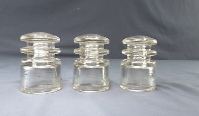 Hemingray 56 3 Hemingray 56 Clear Glass Insulators ~ 19-56 / 15-56 / 10-56 | eBay