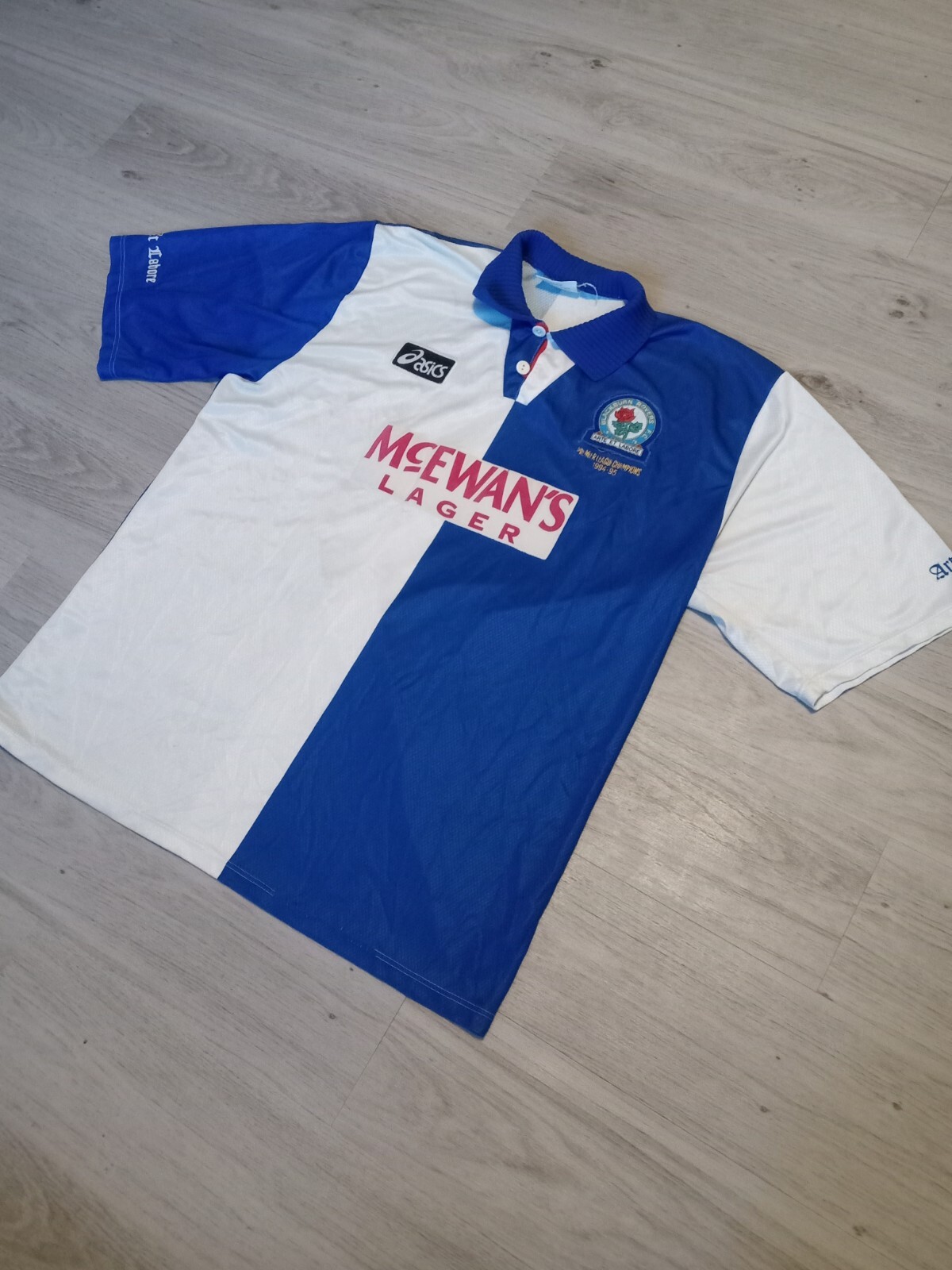 Blackburn Rovers 1994/1995 Champion ORIGINAL Asics Vintage Rare Soccer Jersey