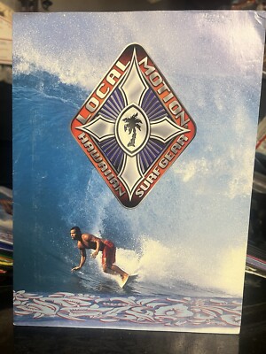 Vintage Local Motion Hawaiian Surf Gear 2 Pocket Folder Take Care Of The Ocean