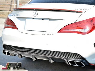 For 14-16 Mercedes-Benz CLA45 Only Carbon Fiber Rear Diffuser Add-on Cover