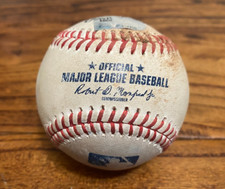 JD Davis Giants Game Used DOUBLE Baseball 8/8/2023 vs Royals + Conforto SINGLE