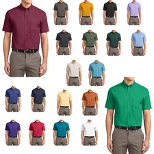 Mafoose Men's Short Sleeve Easy Care Button Down Collar Shirt S508