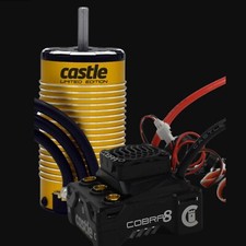 Castle COBRA 8 25.2V ESC With Limited Edition Gold 1515-2200KV V2 Sensored Motor