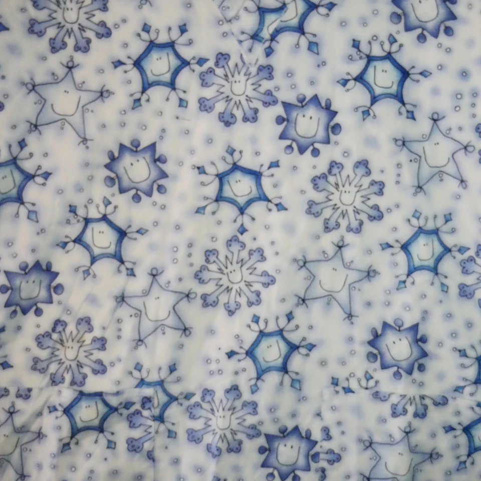 Blusa Médica Life Para Mujer Talla L Medical Smiley Copos de Nieve Blanca Pullover Bolsillos Foto 2 de 4