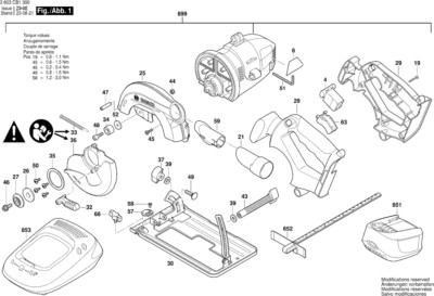 Bosch PKS 18 LI Akku-Kreissäge original Ersatzteile Liste 3603CB1300