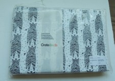 Crate  Barrrel Savanna Zebra kids Toddler Sheet Set organic cotton