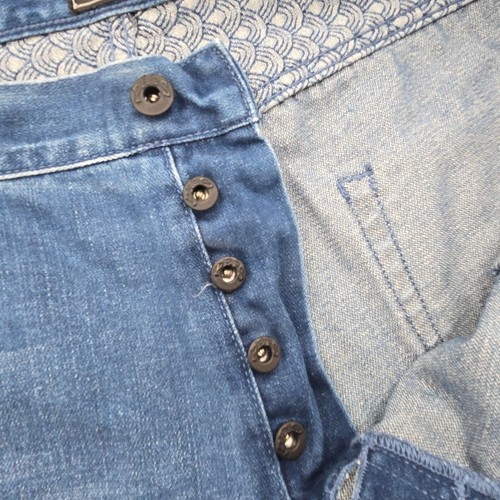 PRPS Short Mens 40 (Tag 42) Blue Jean Shorts Button Fly Distress Denim - Picture 7 of 17