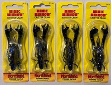 4 Northland Fishing Tackle Mimic Minnow Critter Craw Black & Blue Crawdad NIP