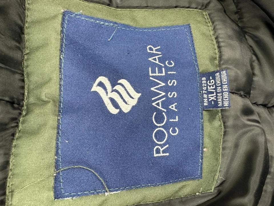 Abrigo de invierno Rocawear Arctic Blast para mujer verde oliva Parka con capucha piel sintética XL Foto 4 de 4