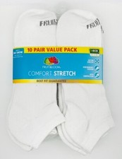 Fruit of the Loom Men's Comfort Stretch No Show Socks 10 pair
