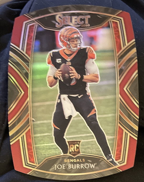2020 Select Joe Burrow RC Club Level Maroon Die-Cut Prizm Rookie Bengals!