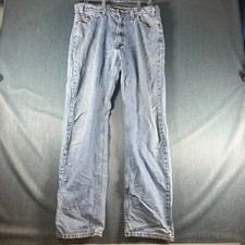 Vintage Levis 505 Men Jean Light Blue Straight Leg Regular Fit Size 36x34 Cotton