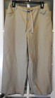 Wms Caribbean Joe Clam Digger Capris Sz L Khaki Tan 4 Pkts Rayon Blend Zip/Tie — photo 1