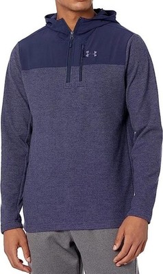 Under Armour UA Specialist Grid 1/2 Zip Hoodie Men's Medium Midnight Navy Blue