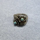 Vintage TURQUOISE STERLING SILVER Ring Size 6.5