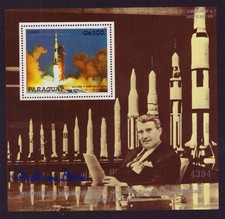 PARAGUAY 1988 Wernher von Braun Block 451 (25,00 Euro) **/MNH