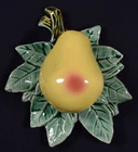 Vintage 1952 McCoy Pottery Pear Wall Pocket Planter Fruit 'Natural Color'