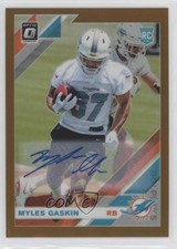 2019 Panini Donruss Optic Rookies Bronze Prizm Auto Myles Gaskin #131 Auto 1n0