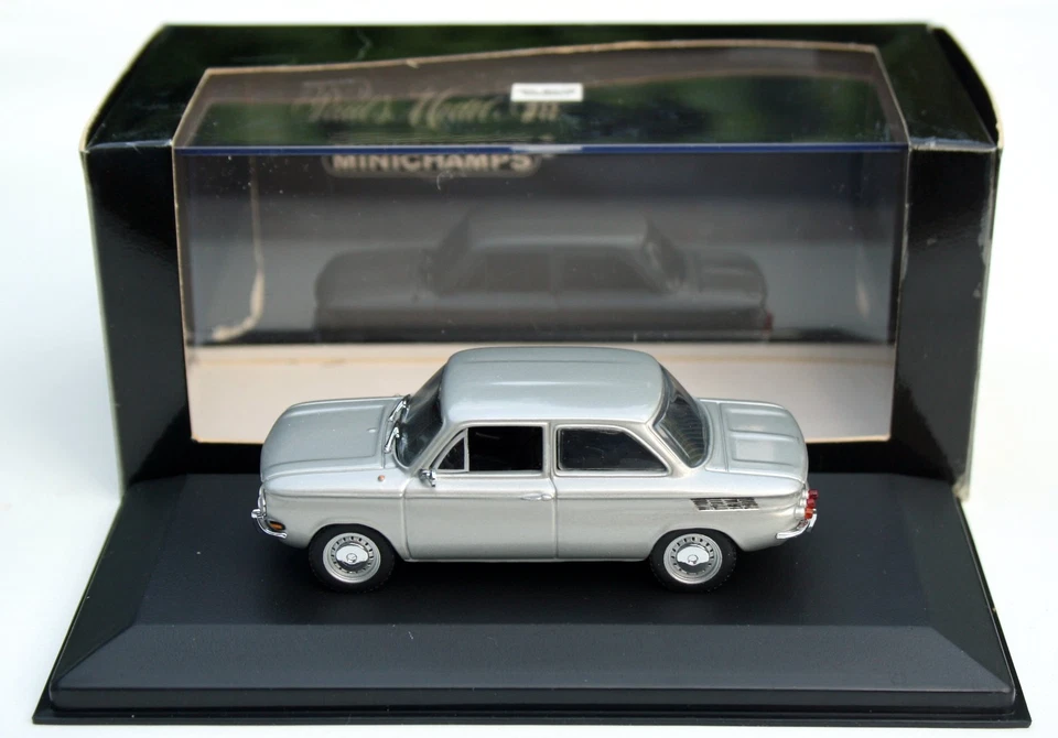 NSU Tt Bj. 1967-1972, Metallo Argentato, Minichamps-Modell Im M.1:43 , Raro - Immagine 4 di 4