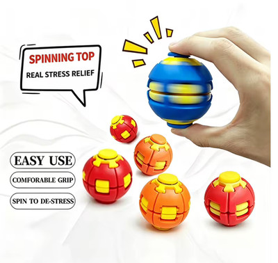 3D Finger Press Spin Auto Gyro Ball Fidget Spinner Stress Relief Rotating Toy