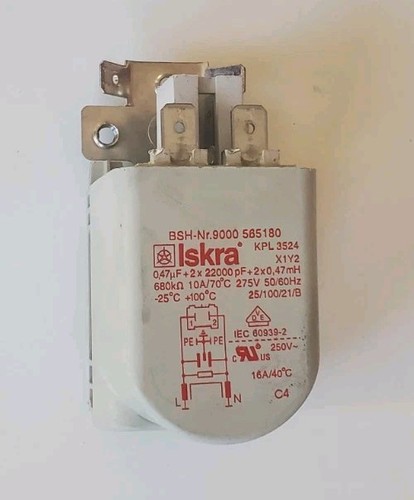 Kondensator - Entstörfilter  Waschmaschine Siemens iQ300 / WM14E424/33 Original