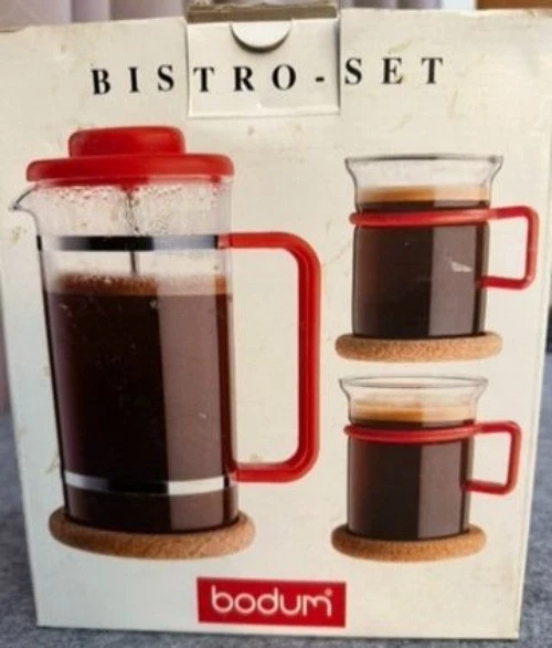 Vintage Bodum Bistro Coffee Set In White Made in Switzerland. NIB K1508