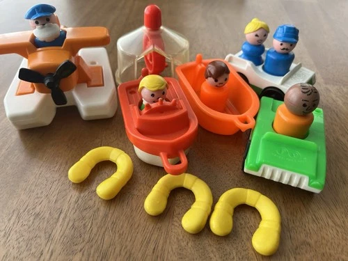 Vintage Fisher Price Little People Complete Access. Marina & Ferry w/ Beacon HTF