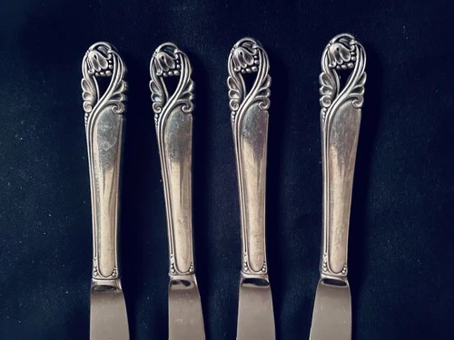 4 Knives Spring Glory by International Sterling Silver 9 1/4” Dinner Knife