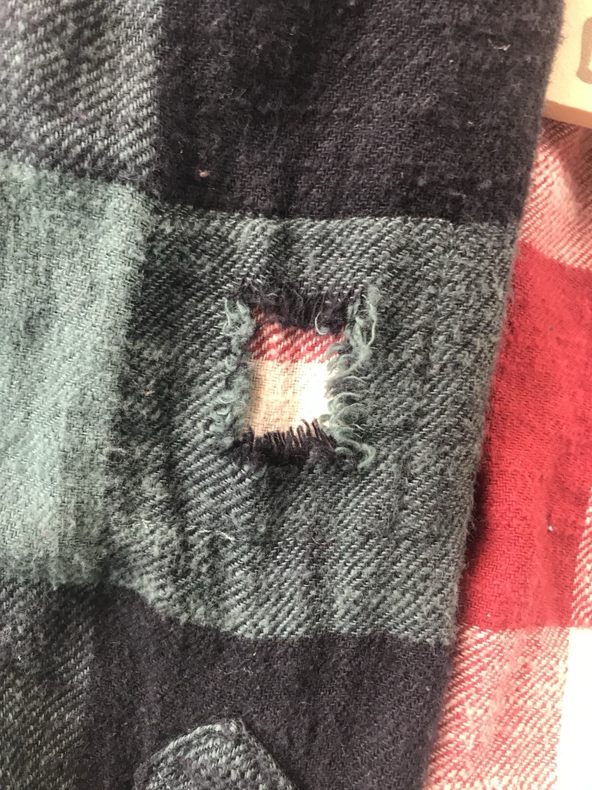 American Eagle AE Patchwork Plaid Cozy Cabin Crop… - image 8