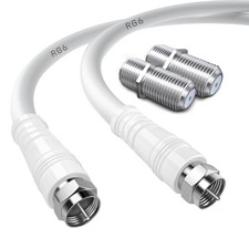 RG6 TV Aerial Cable F Male to F Male High Speed RG6 Coaxial Cable with F Female