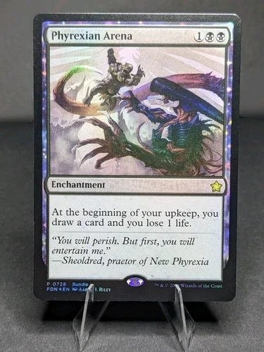 NM Promo Foil Phyrexian Arena, MTG, Foundations, Magic the Gathering, 728
