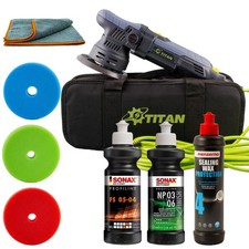 Exzenter Poliermaschine TDA09 Standard Set Sonax Polituren + Menzerna Wachs NEU